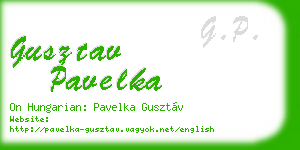 gusztav pavelka business card