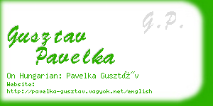gusztav pavelka business card